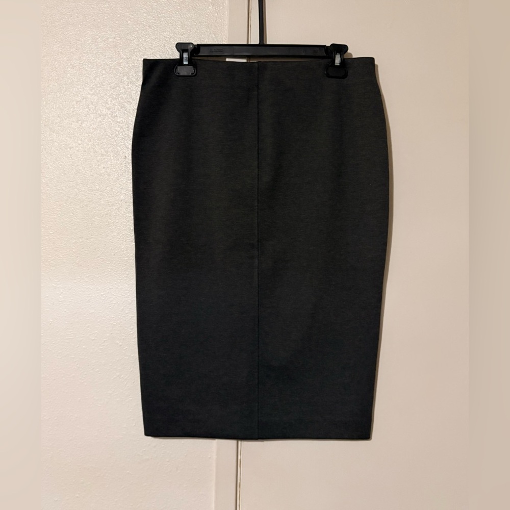 Simply Styles Sears Large Tight Spandex Like Black Pencil Skirt W/ Back Slit
